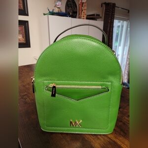 MICHAEL Michael Kors Green Leather Backpack